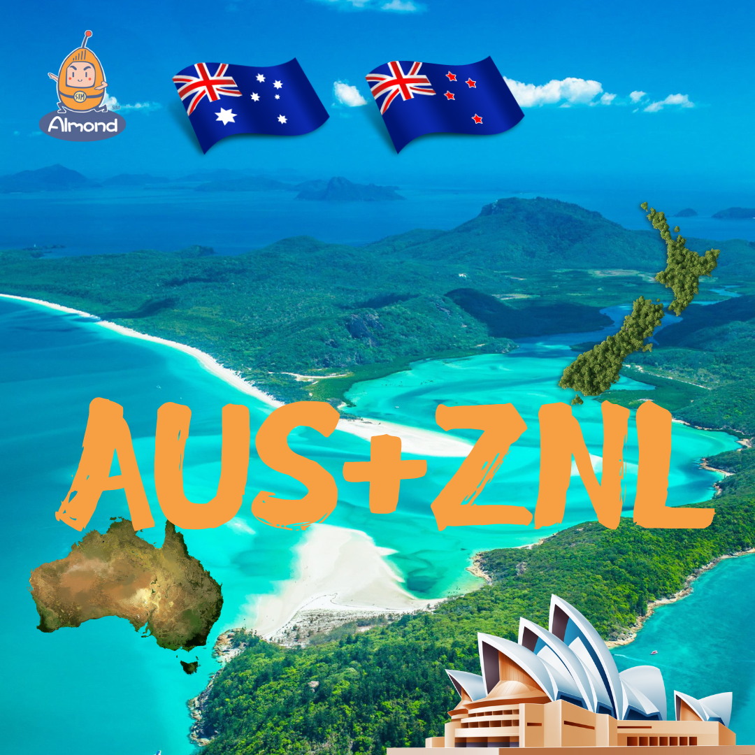 Australia and New Zealand eSIM images